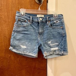 Gap distressed jean shorts